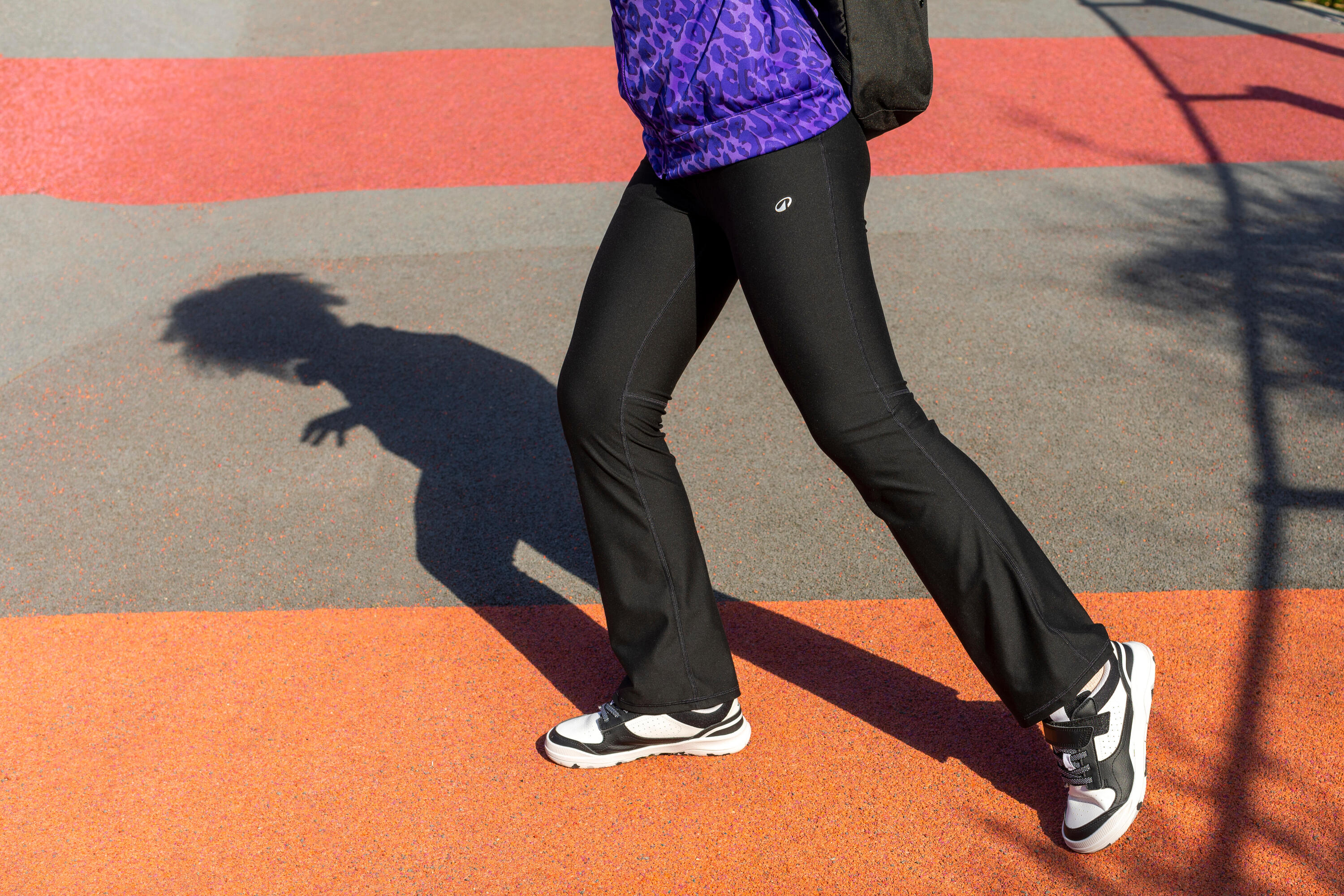 Mallas Leggings Acampanados Talle alto  Fitness Niña Negro 9/10