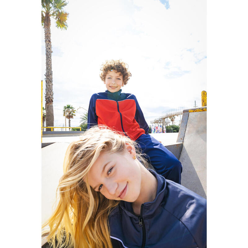 Survêtement bicolore enfant, rouge et bleu