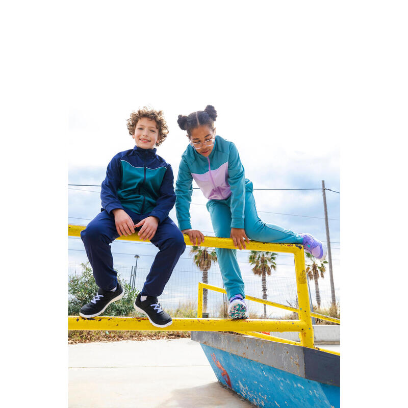 Survêtement bicolore enfant, vert et bleu