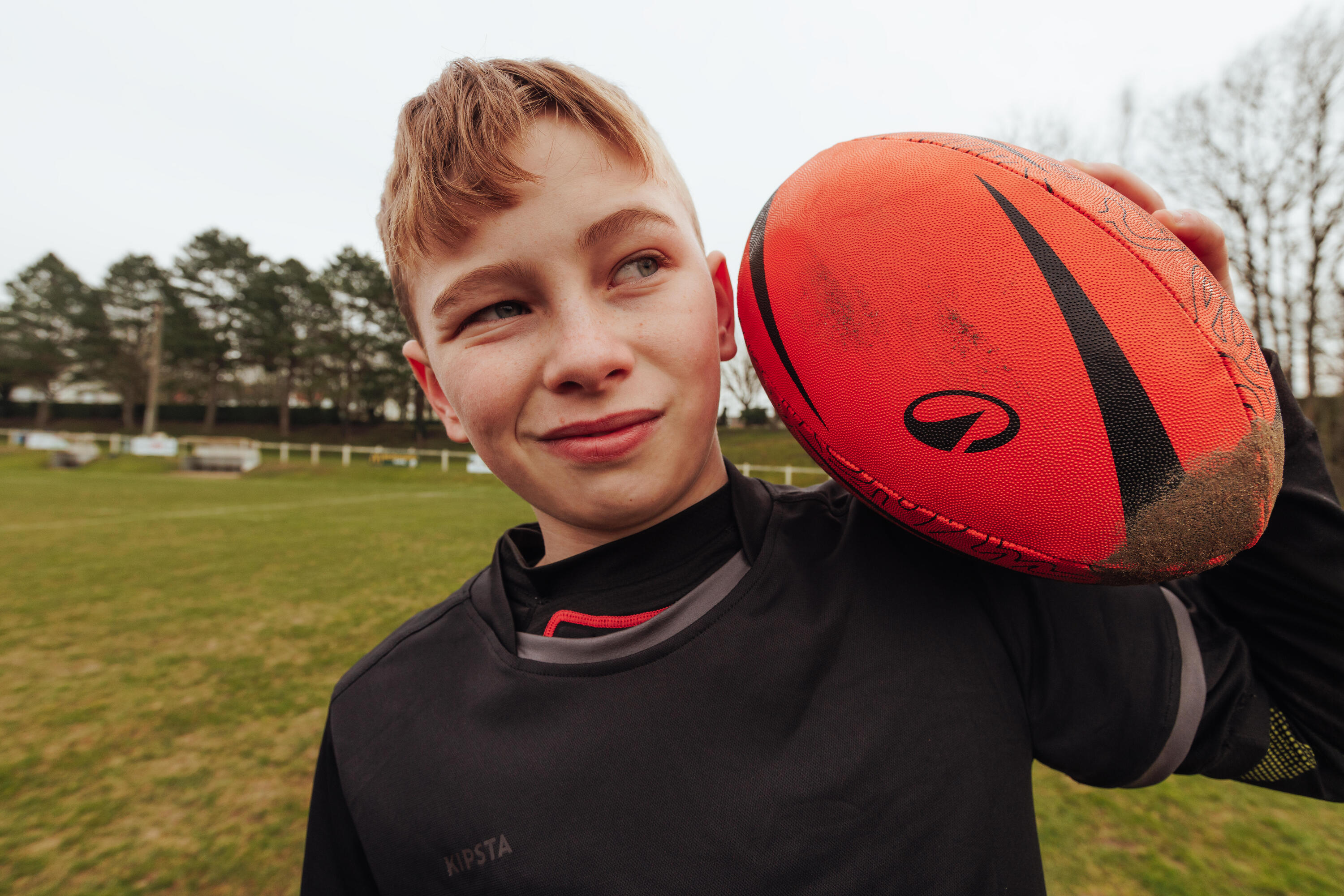 Ballon de rugby taille 4 - Ballon de rugby initiation Light orange S4 8/9