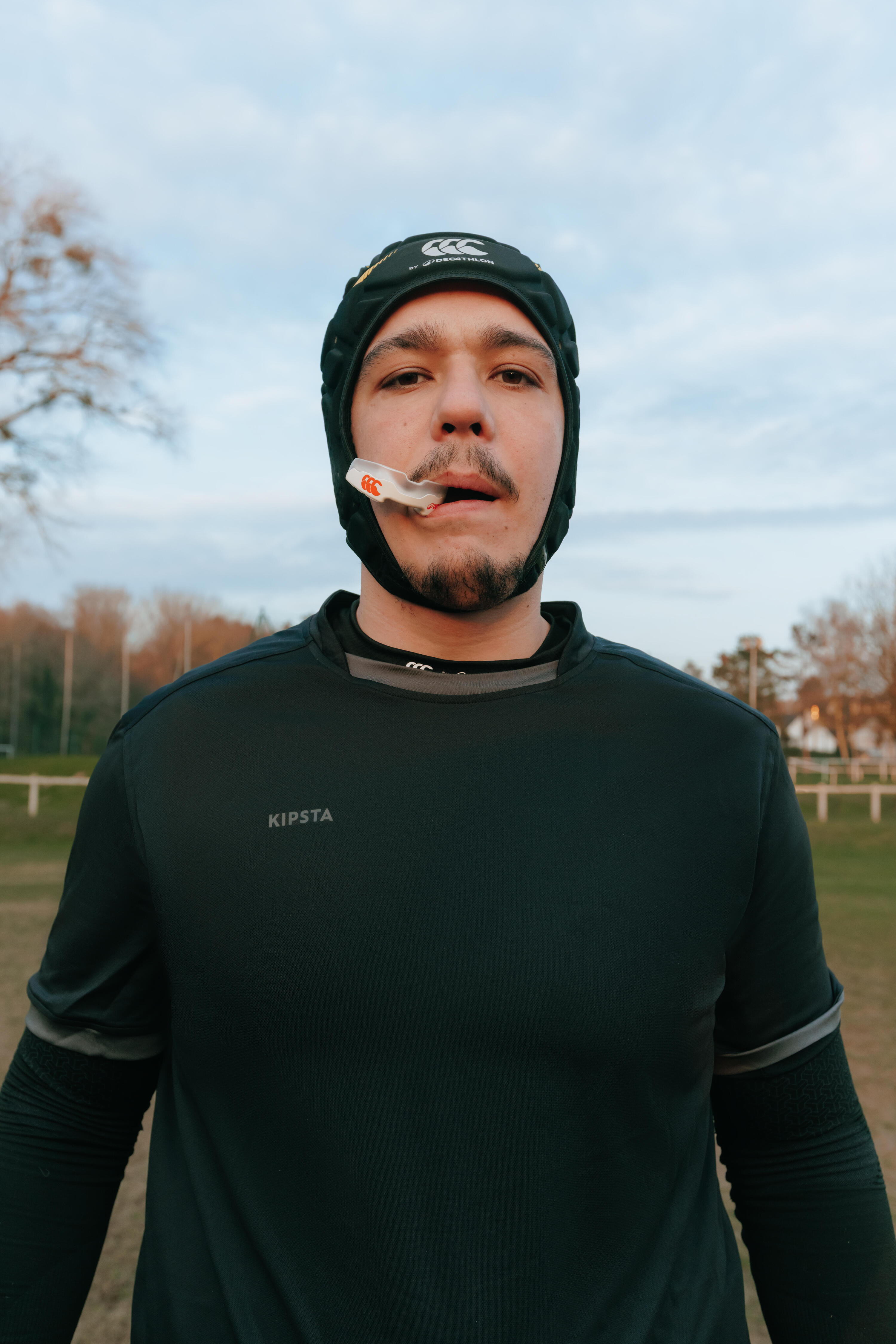Herren Rugby Trikot kurzarm - R100 schwarz/grau 6/6