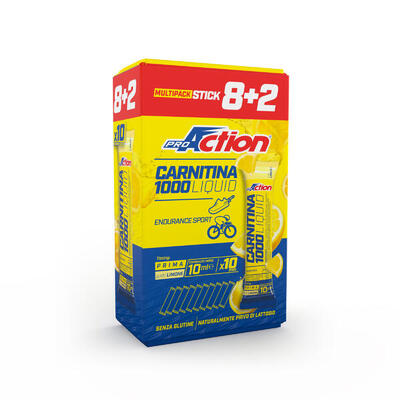 PRO ACTION CARNITINA 1000 Liquid. Gusto limone 10ml x 10sticks