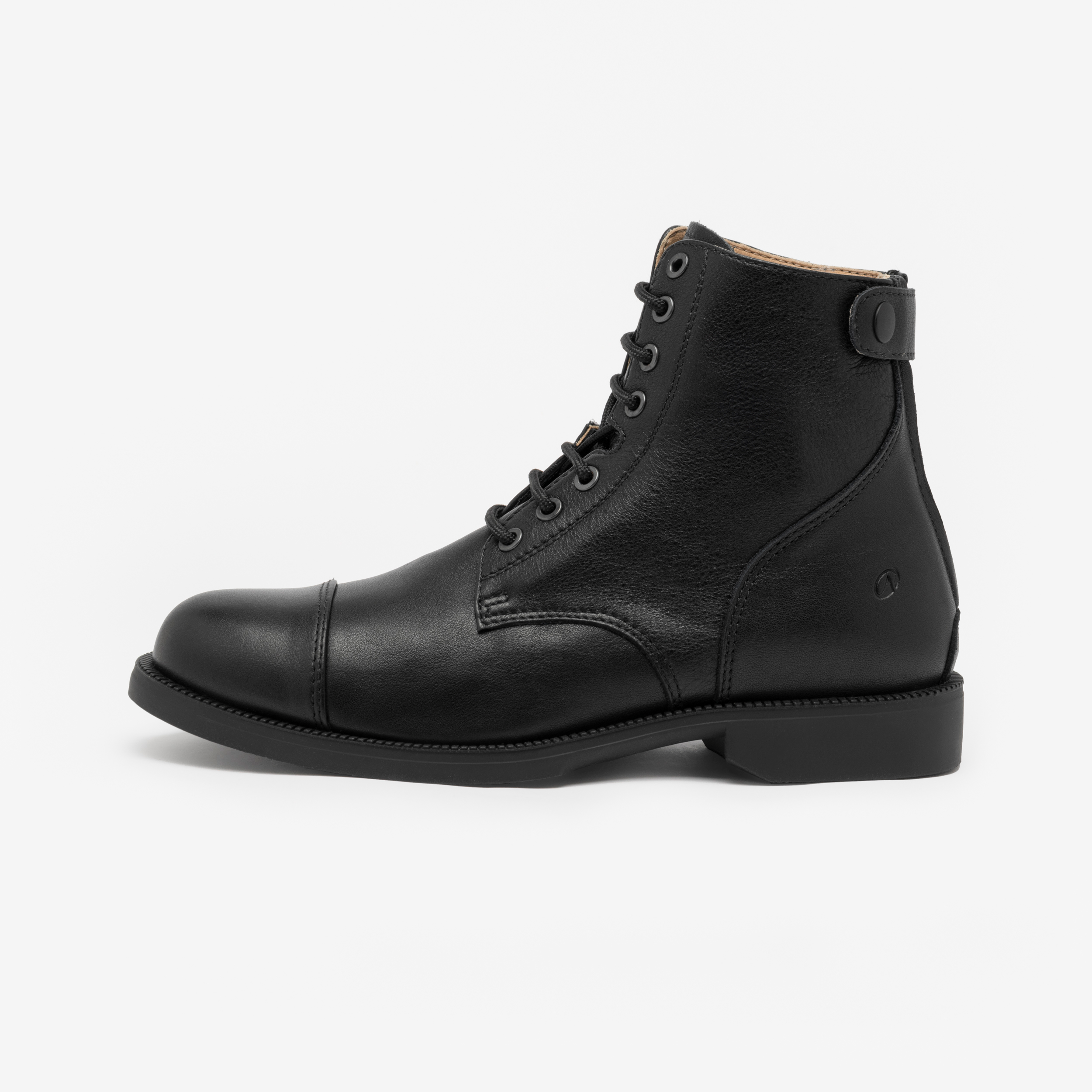 Boots équitation cuir paddock lacets adulte - 560 noires - Equitation - Fouganza- Clubs - Entreprises - Collectivités - Associations