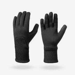 Gants chauds d&#039;équitation enfant 100 warm NOIR