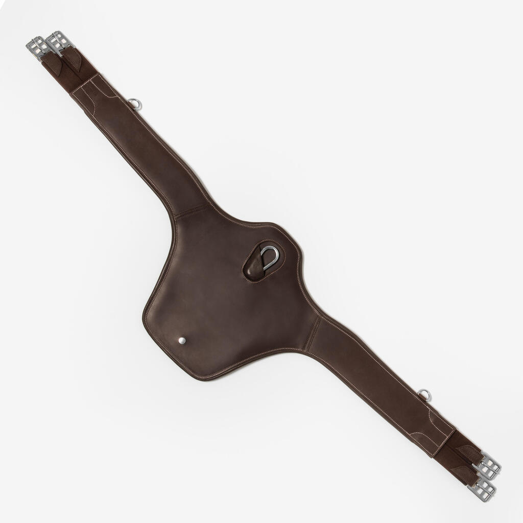 Rjav usnjen podsedelni pas z zaščito za trebuh 900