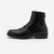 Boots équitation lacets cuir synthétique- 500 noires