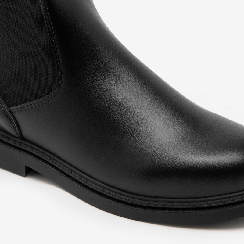 Boots équitation synthétique junior - 500 noires