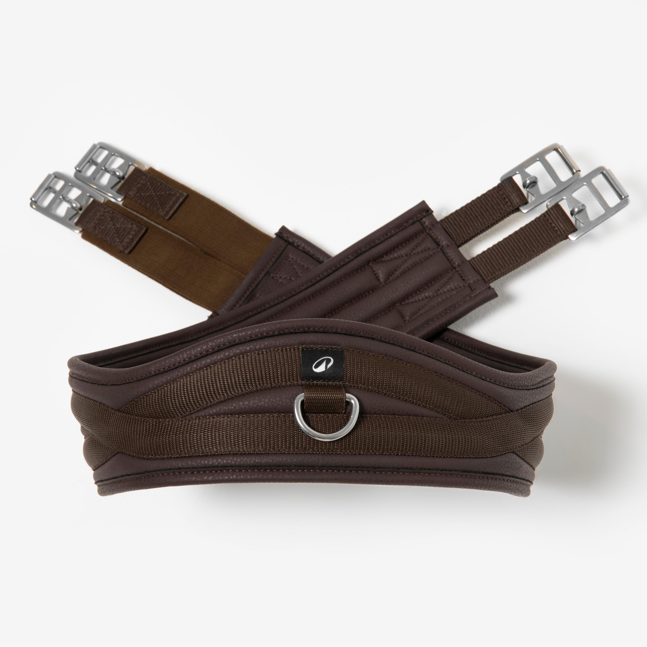 Sangle équitation synthétique cheval et poney - 100 marron 2/5