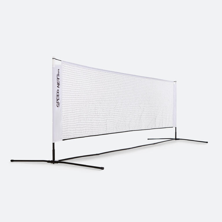 Multisport net Speednet 3m V2 in white for badminton, tennis and pickleball
