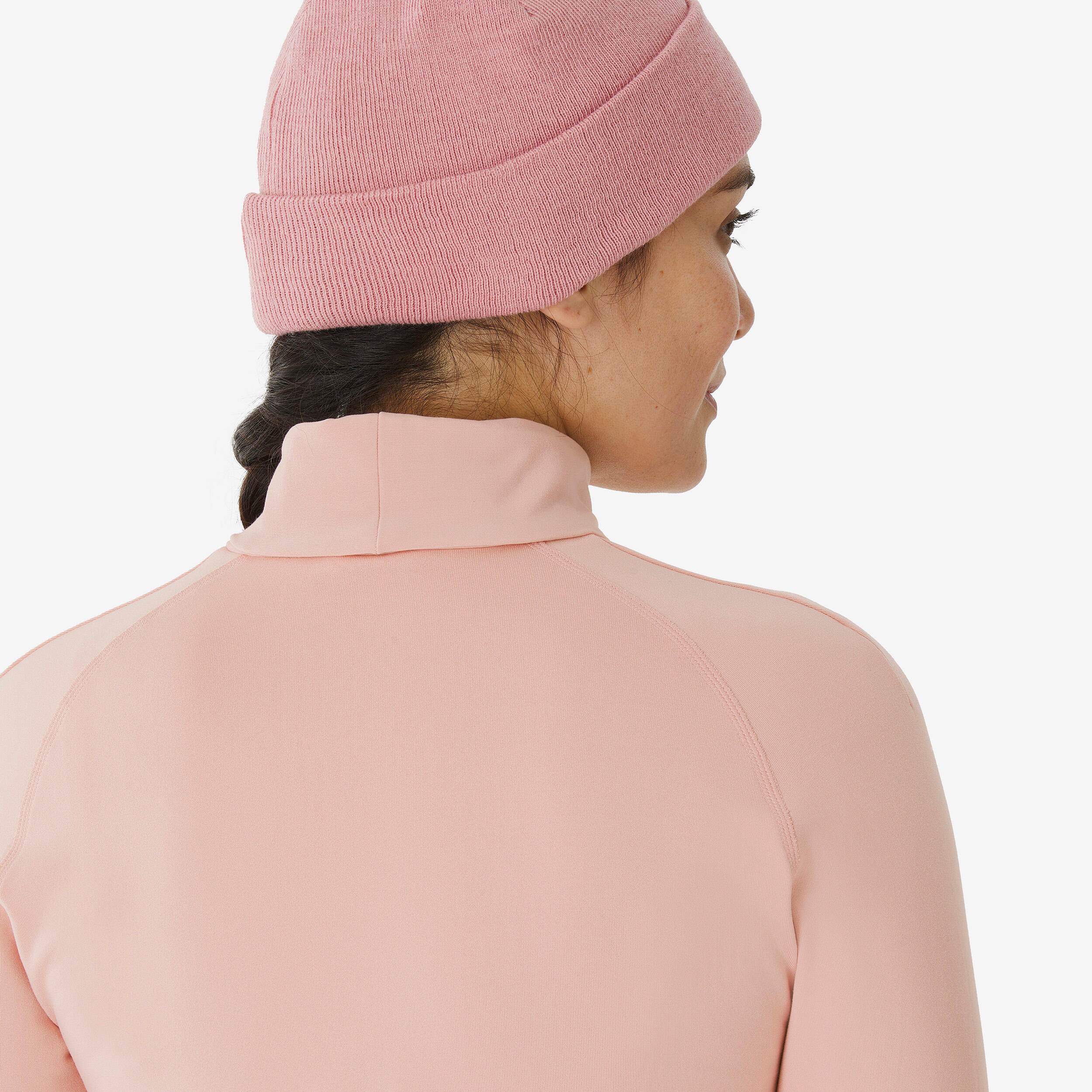 Women Warm and Breathable Turtleneck Thermal Pink - BL 500
