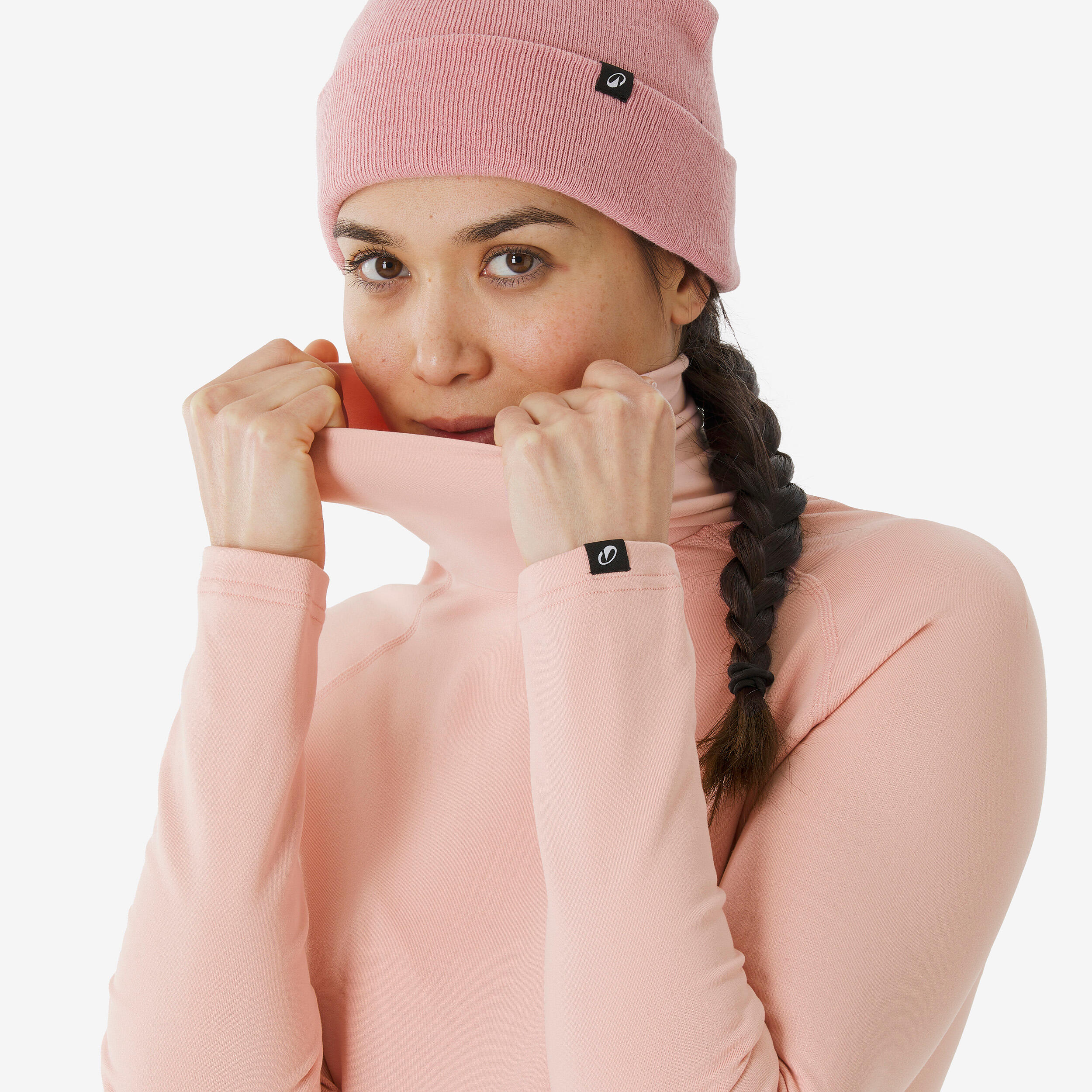 Women’s Warm and Breathable Turtleneck Ski Base Layer, BL 500 - WEDZE