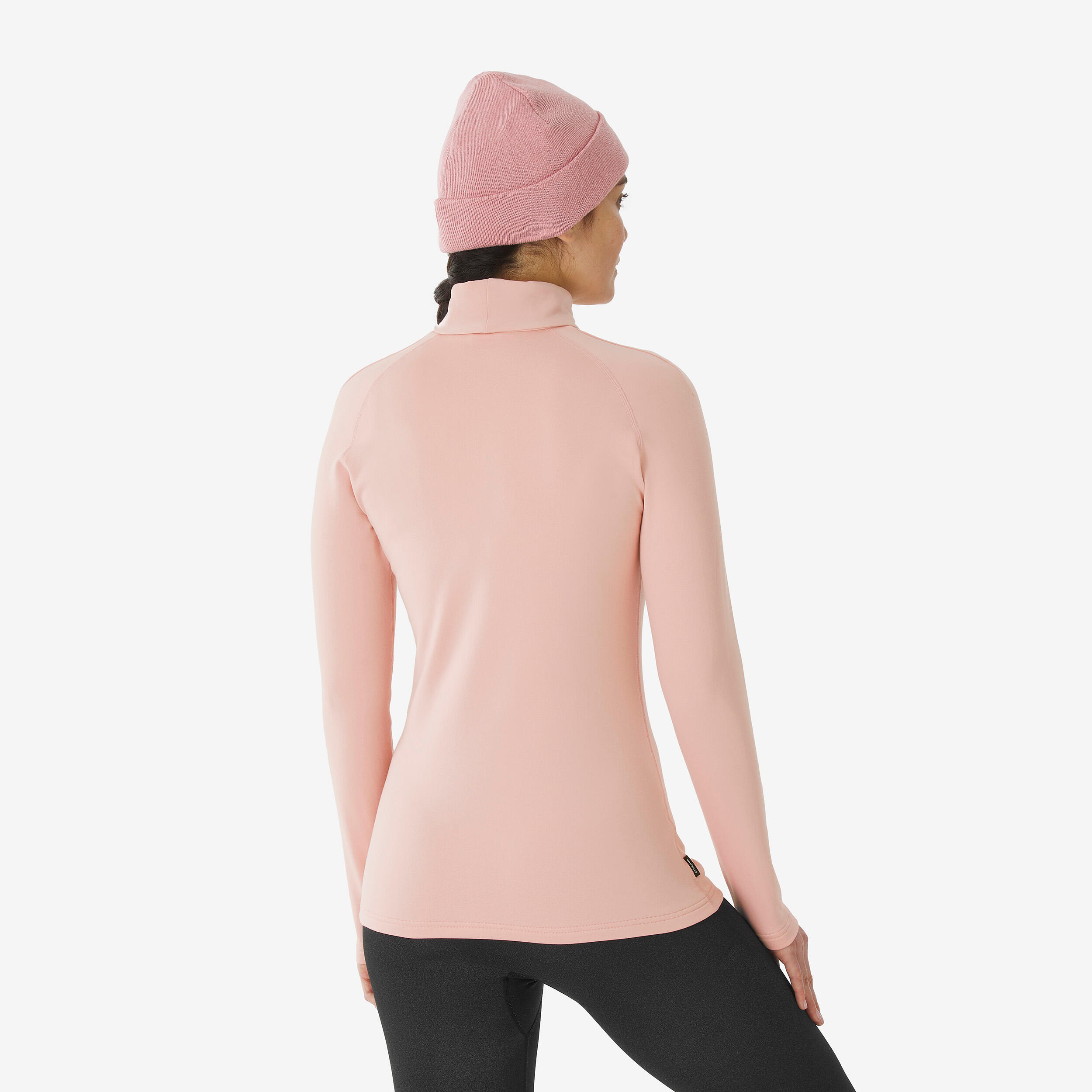 Women Warm and Breathable Turtleneck Thermal Pink - BL 500