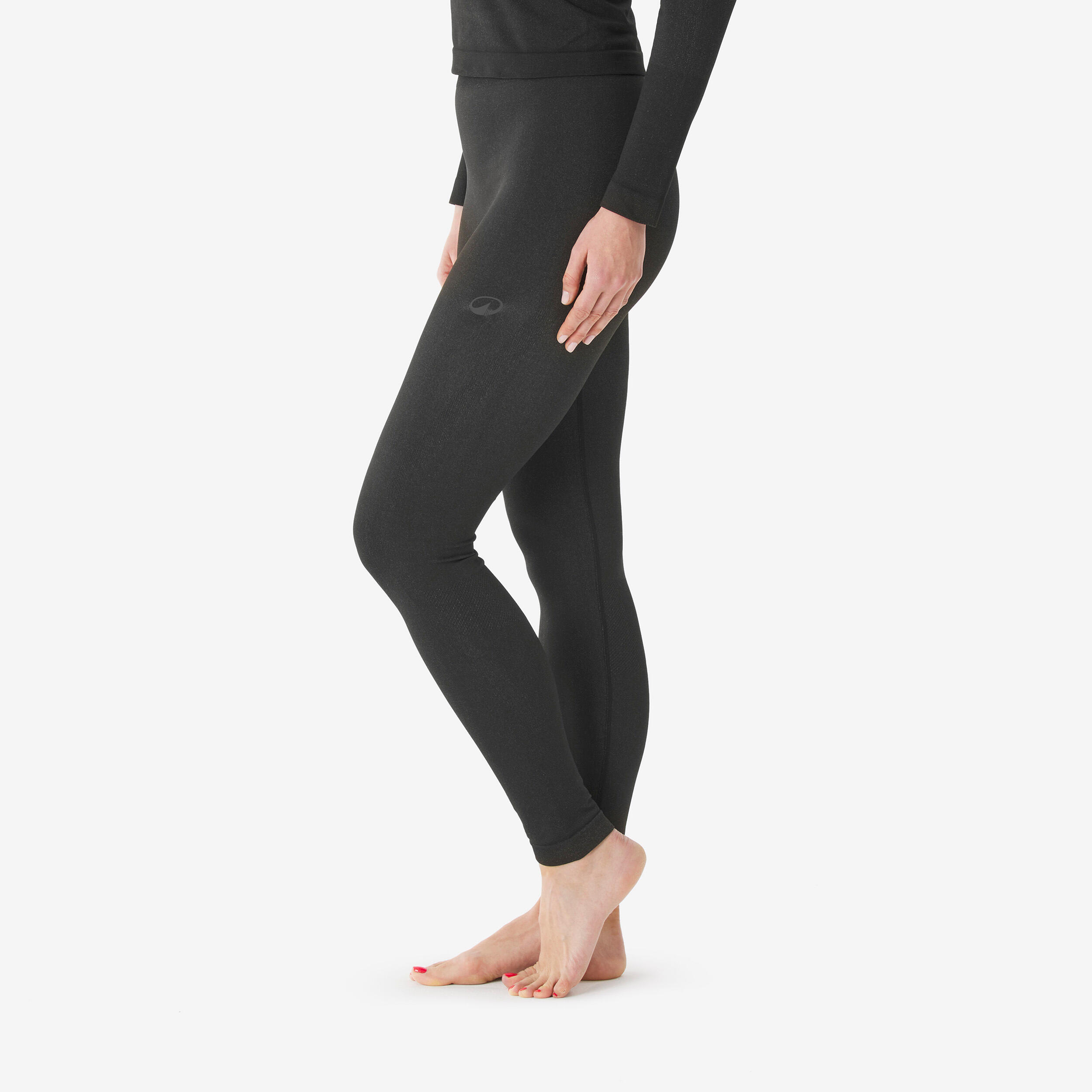 Pantaloni termici sci donna 500 SEAMLESS neri 3/6