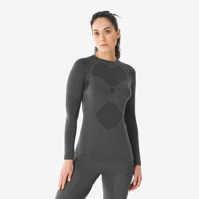 Ademend thermoshirt 900 tech voor dames grijs