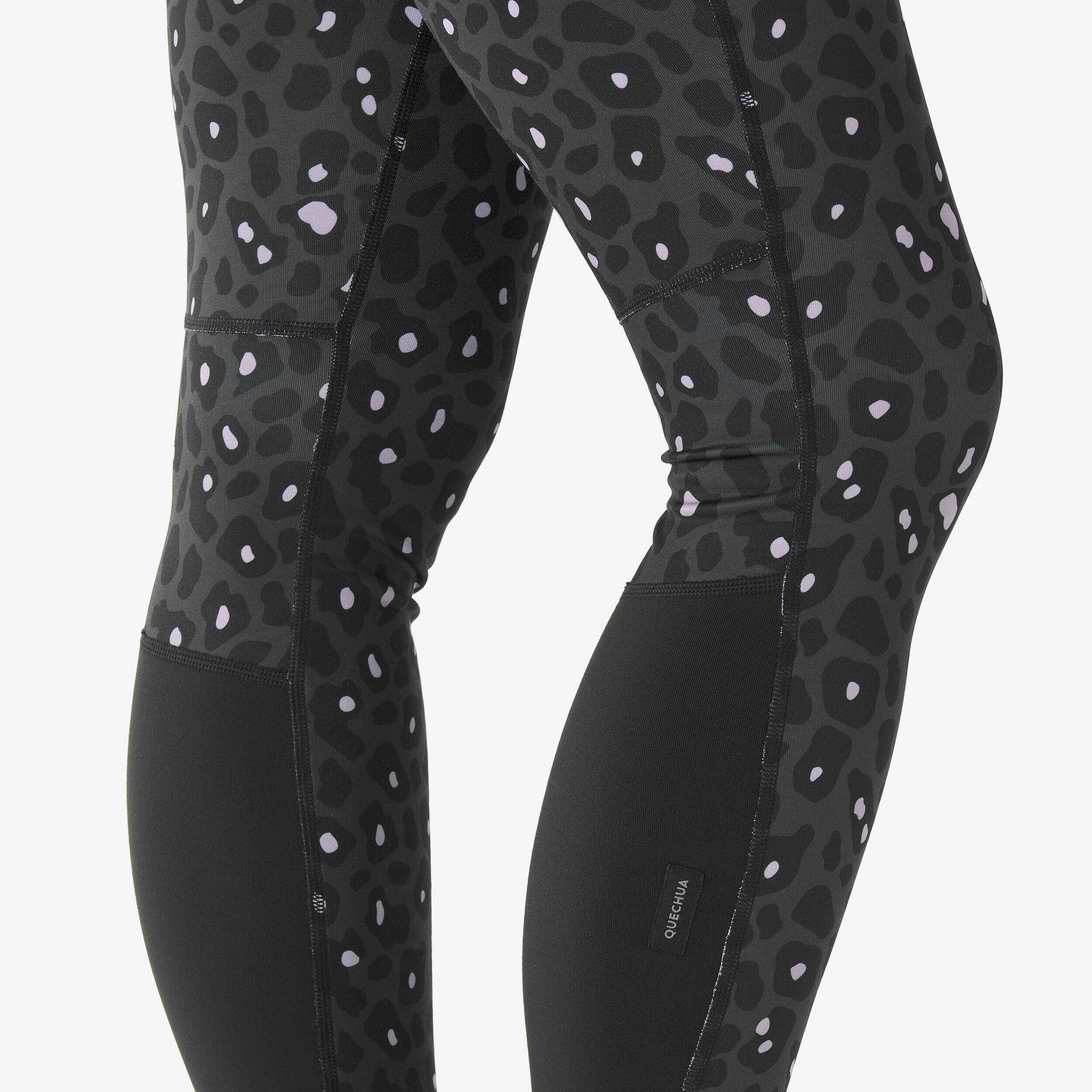 Women’s thermal ski tights, BL 500 - Leopard-print -  4