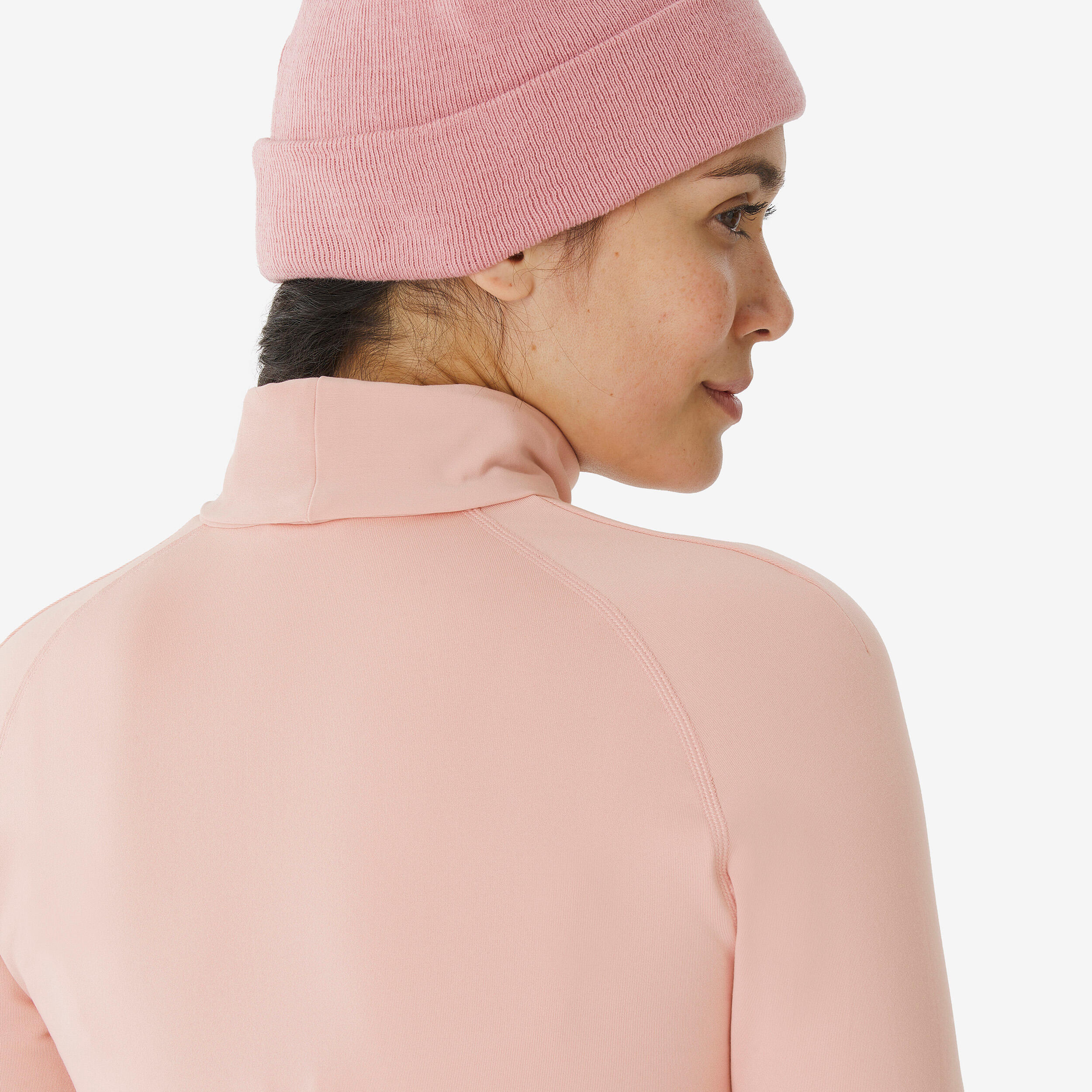 Women Warm and Breathable Turtleneck Thermal Pink - BL 500