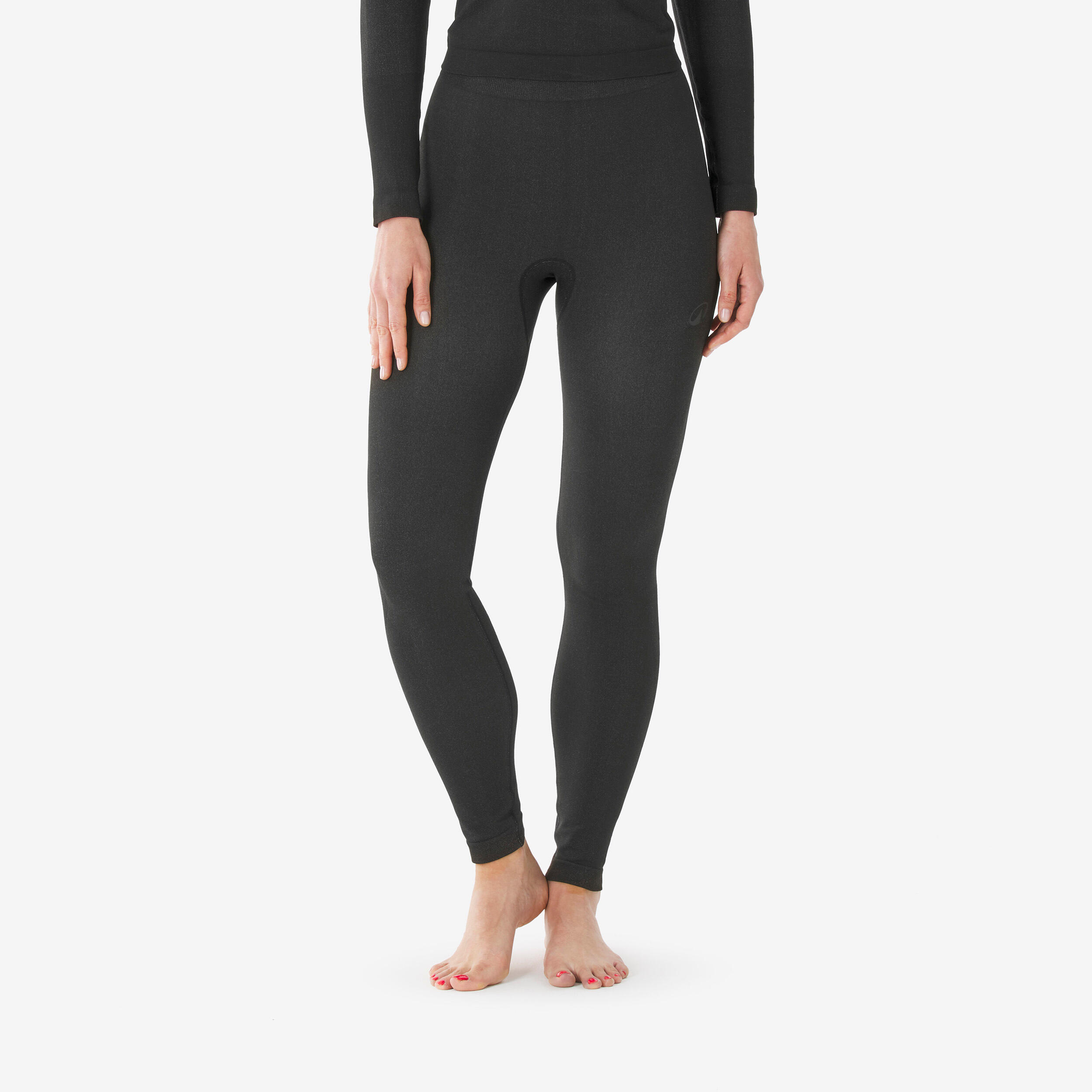 WEDZE Naadloze thermobroek BL 500 voor dames zwart