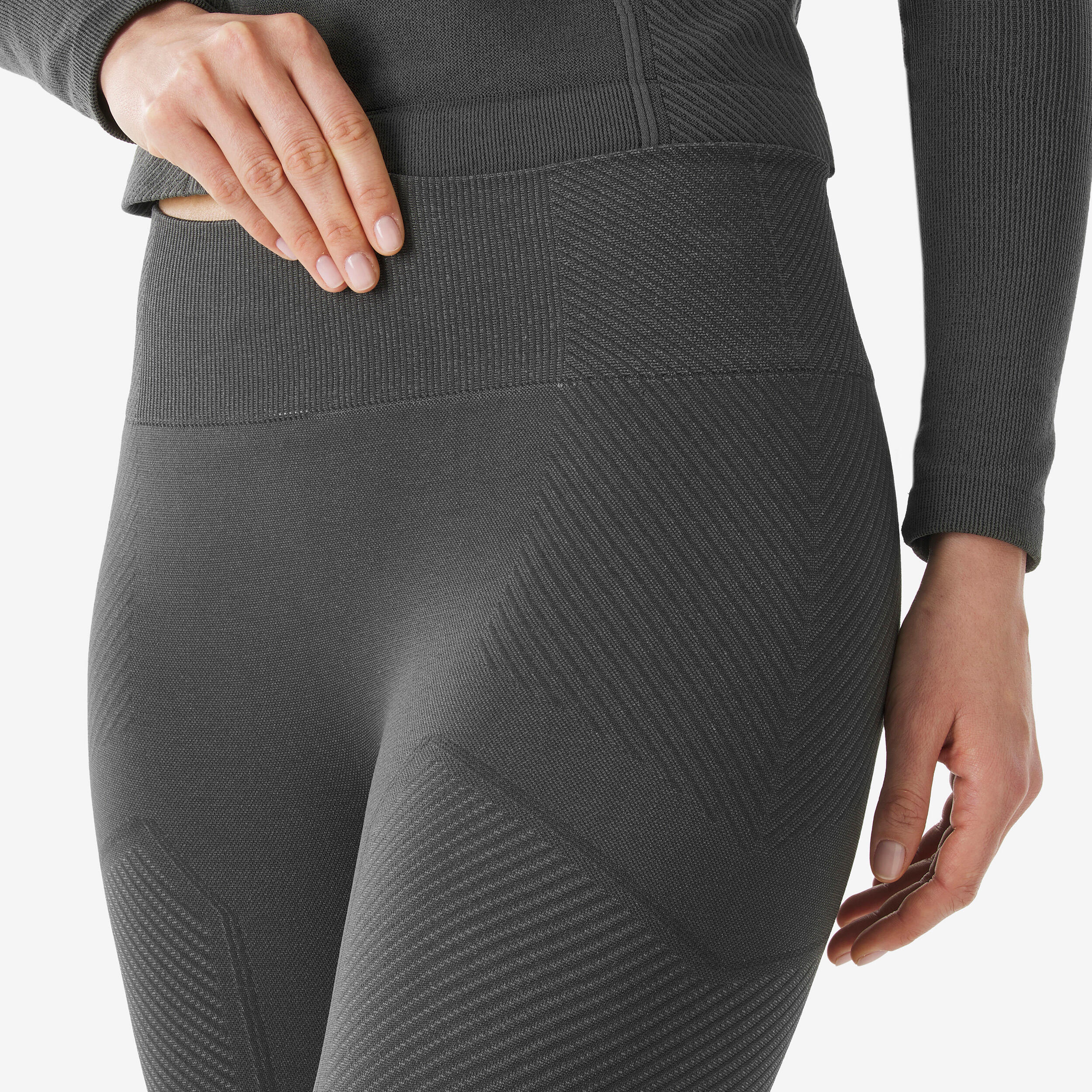 Collant thermique et extensible femme, BL BOT 900 tech 3/4 gris 10/12