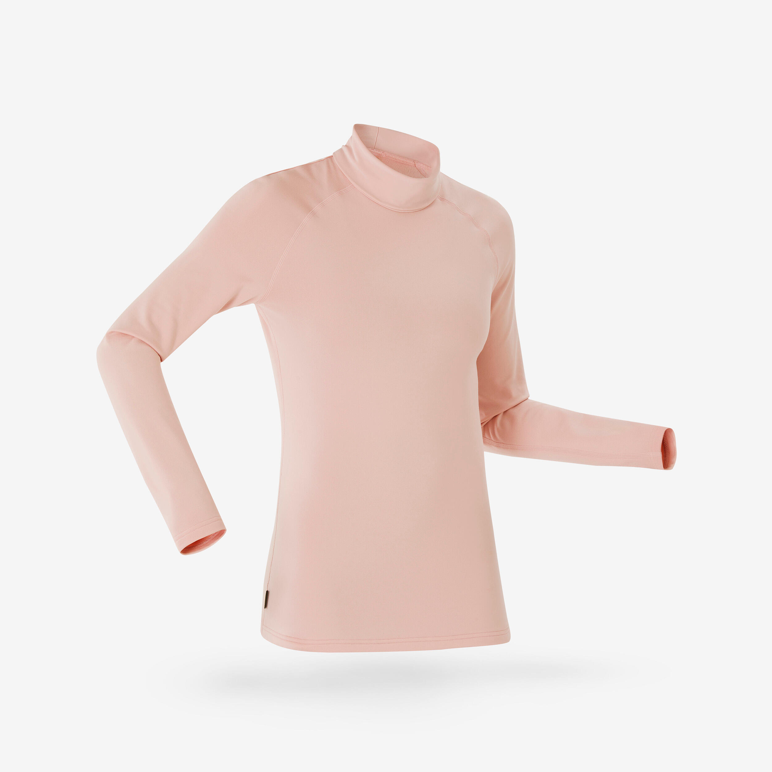 Women’s Warm and Breathable Turtleneck Ski Base Layer, BL 500 - WEDZE