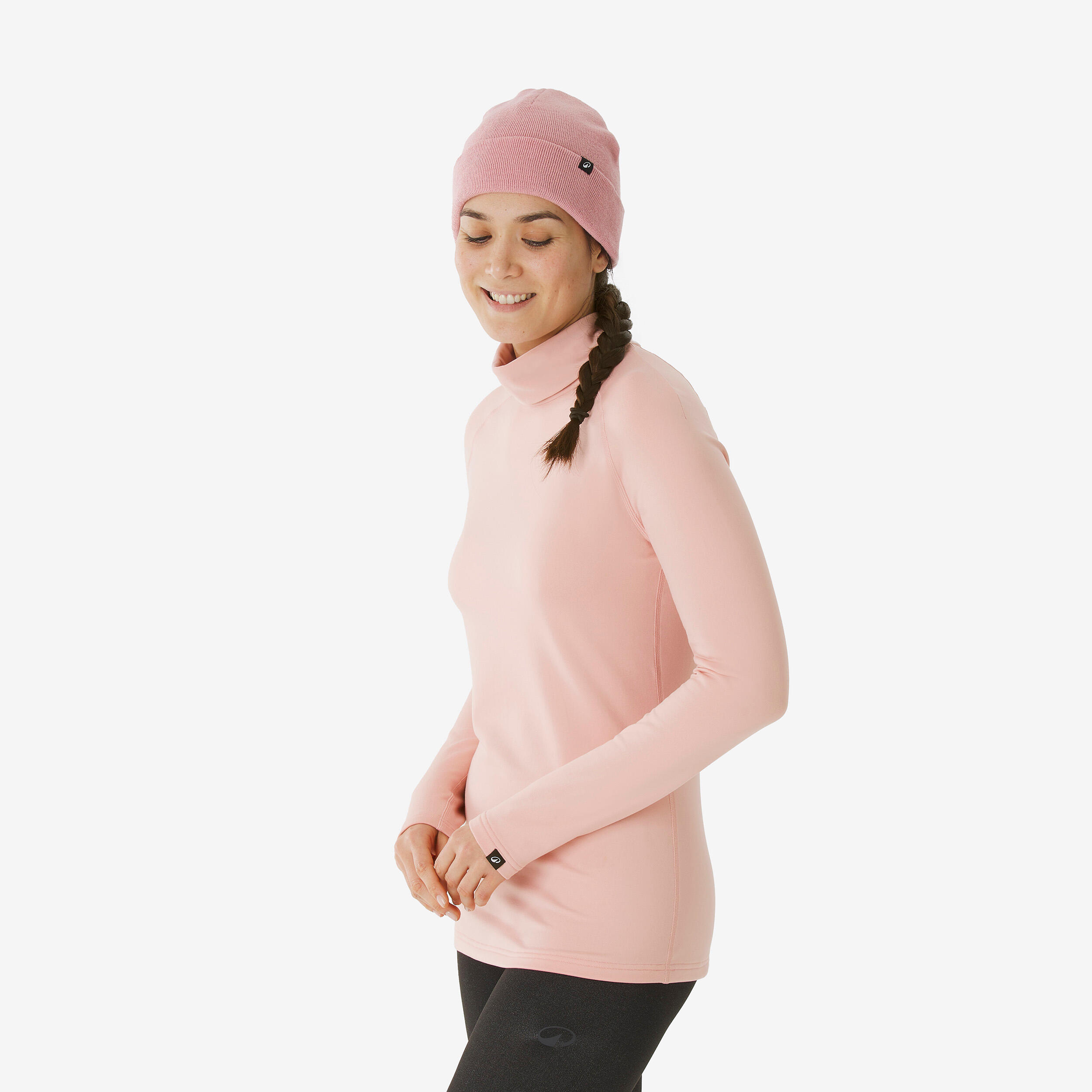 Couche de base de ski chaude et respirante avec col roulé femme, BL 500 4/8