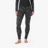 Women’s thermal ski tights, BL 500 - Leopard-print