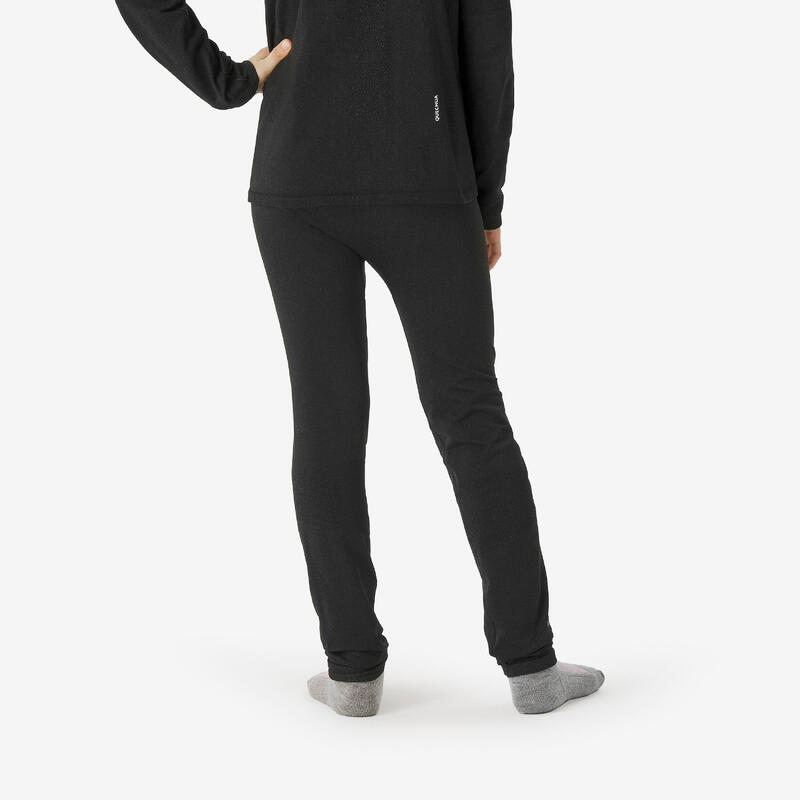 Colanți termici pentru schi, fără cusături, BL 500 Seamless Negru Copii