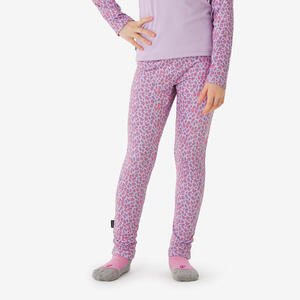 Mallas térmicas de esquí niños 4-14 años, BL 500 rosa leopardo