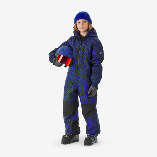 Combinaison de ski chaude enfant 5-13 ans, SKI100 bleu