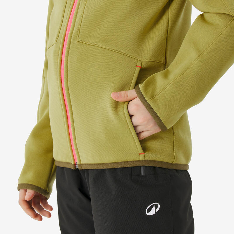 Dětská spodní lyžařská bunda na zip hřejivá 500 6–14 let