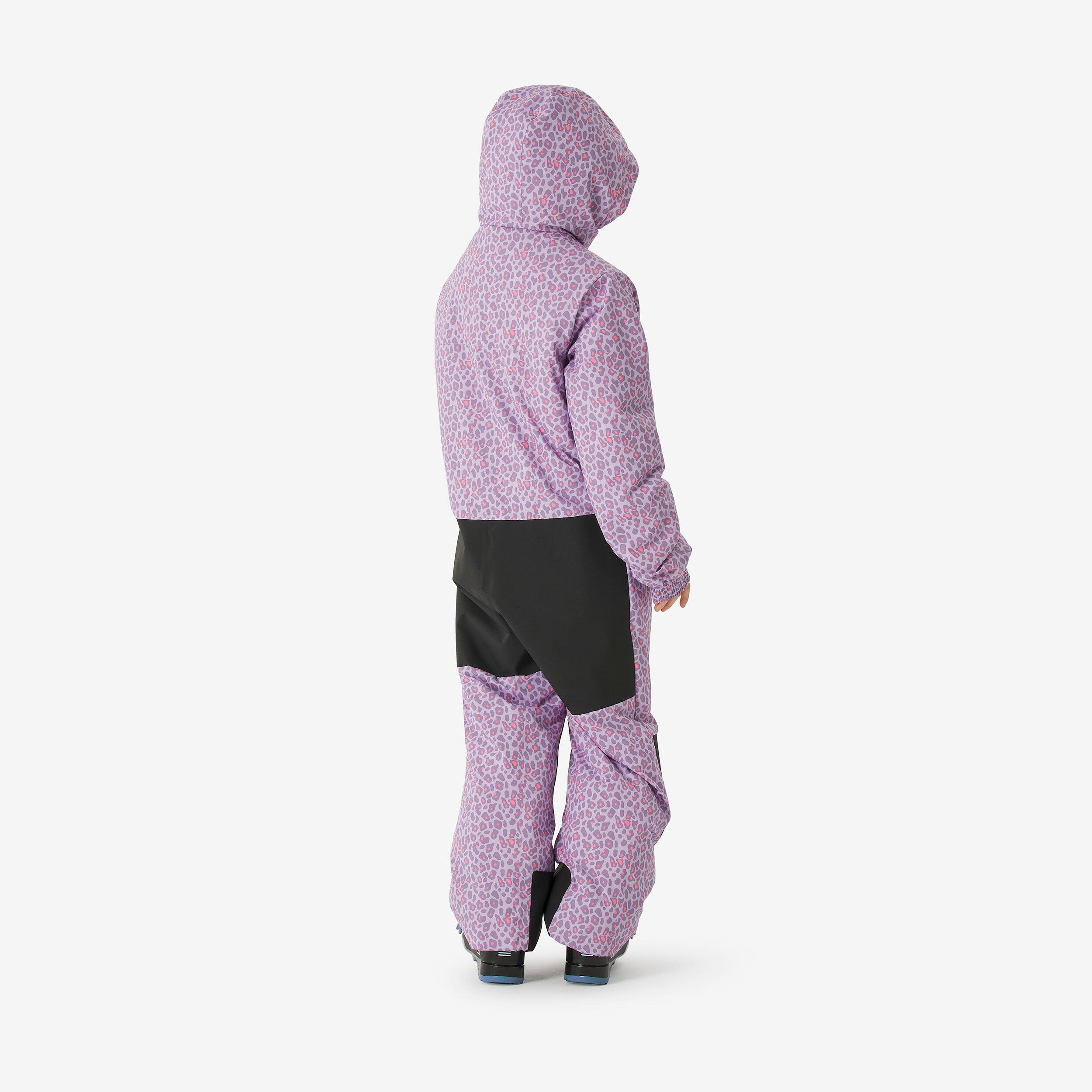 Warmer Skianzug Kinder 5-13 Jahre, Ski100 violett Leopard 2/10