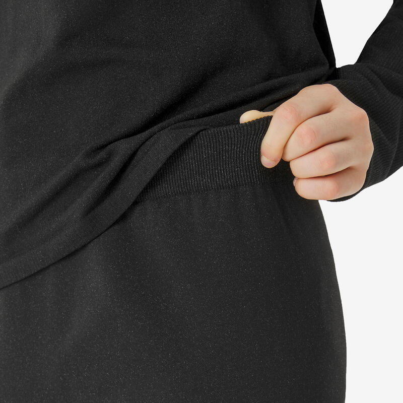 Colanți termici pentru schi, fără cusături, BL 500 Seamless Negru Copii