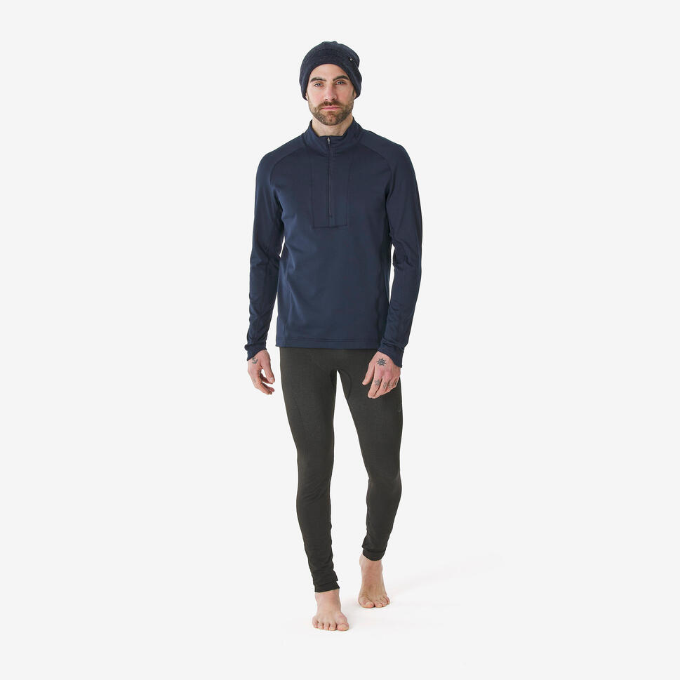 Koszulka termoaktywna narciarska męska Quechua BL 500 1/2 Zip