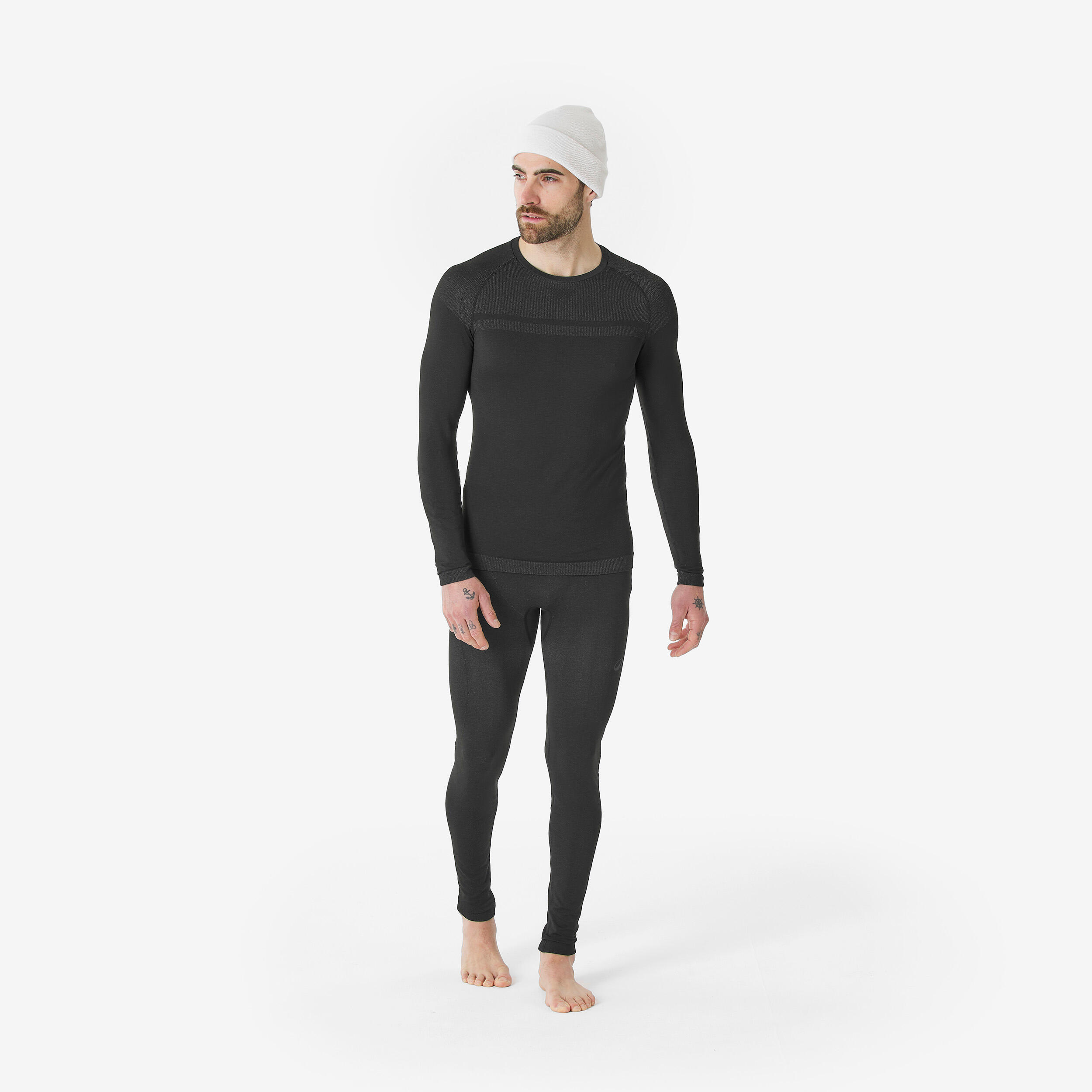 Maglia termica sci uomo 500 SEAMLESS nera 2/5