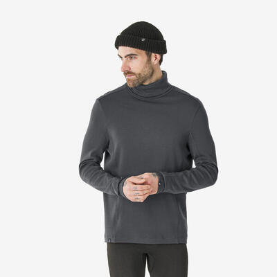 Thermoshirt bl 500 voor heren merinowol col zwart