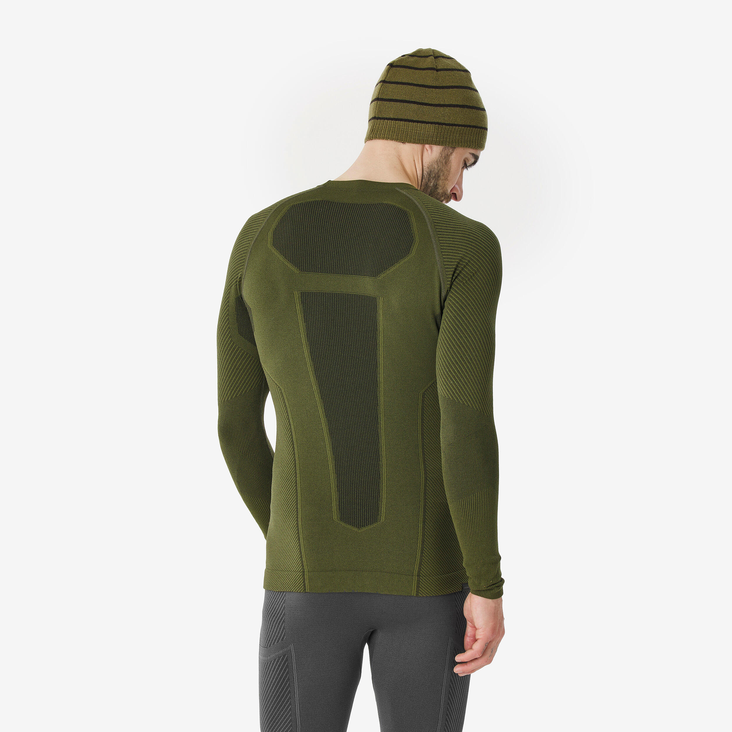 Camiseta térmica y transpirable hombre, BL TOP 900 tech caqui  2/3