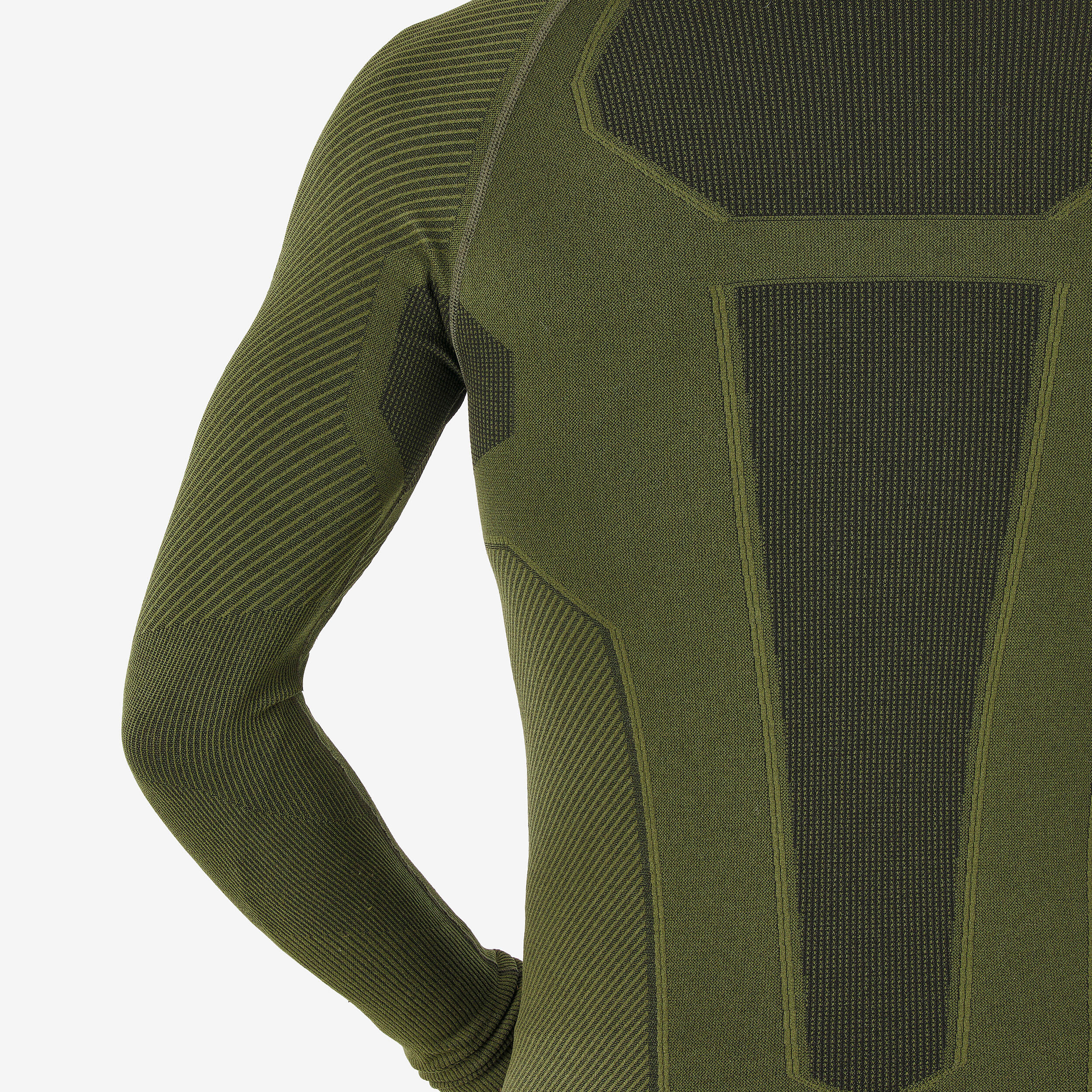 Camiseta térmica y transpirable hombre, BL TOP 900 tech caqui  3/3