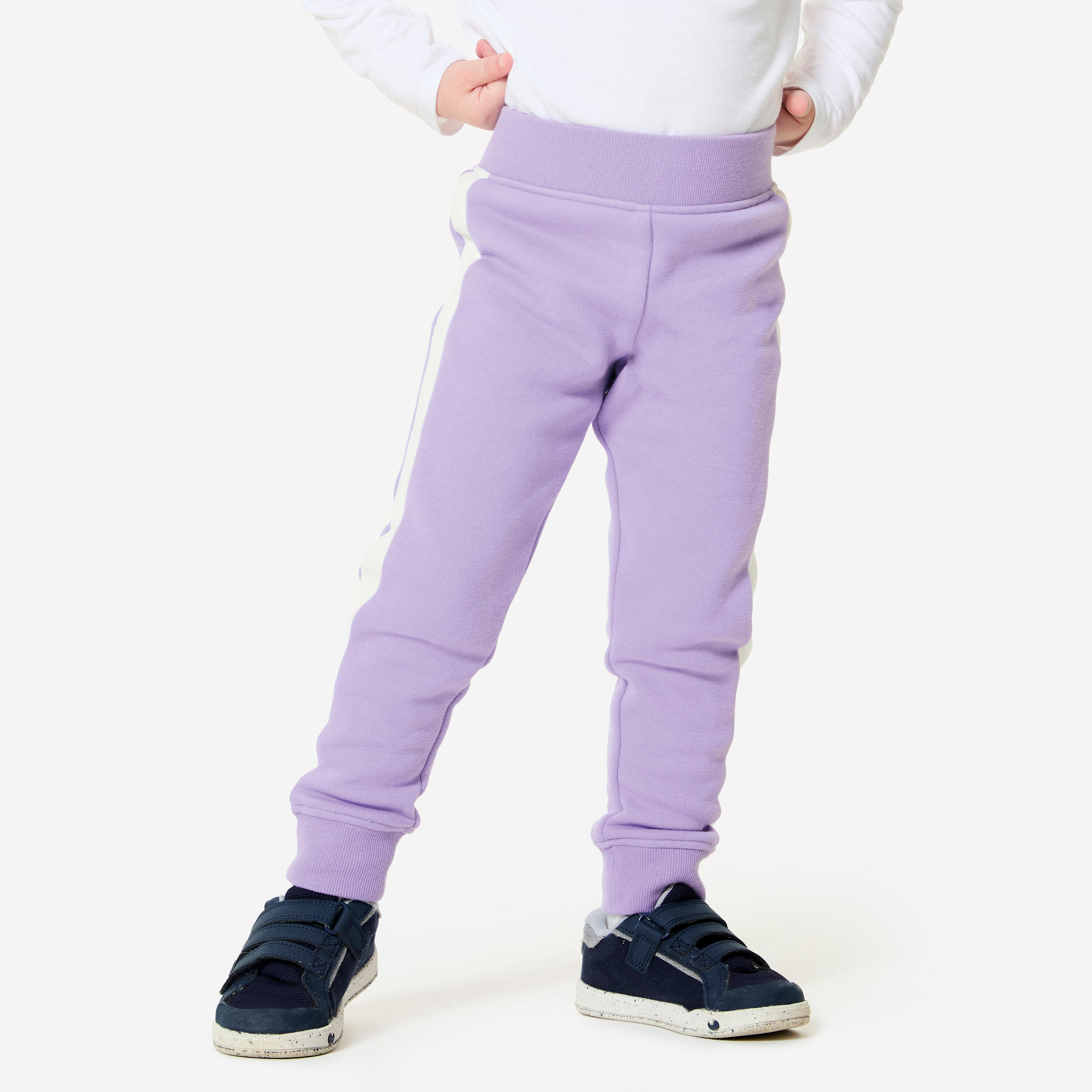 DOMYOS Baby Warm Jogging Bottoms - Purple/White