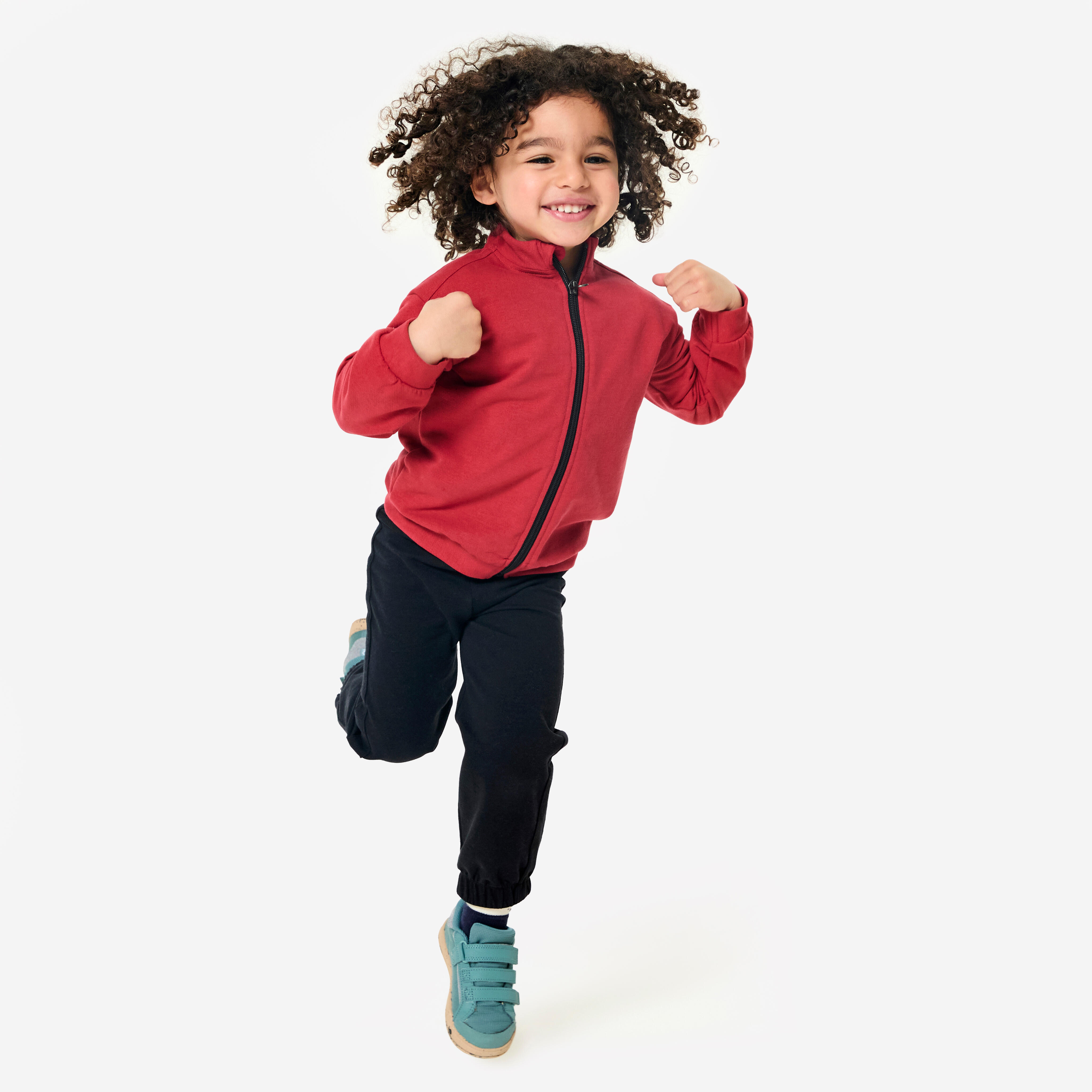 domyos Kids' Warm and Comfortable Tracksuit - Red/Black-picture-15