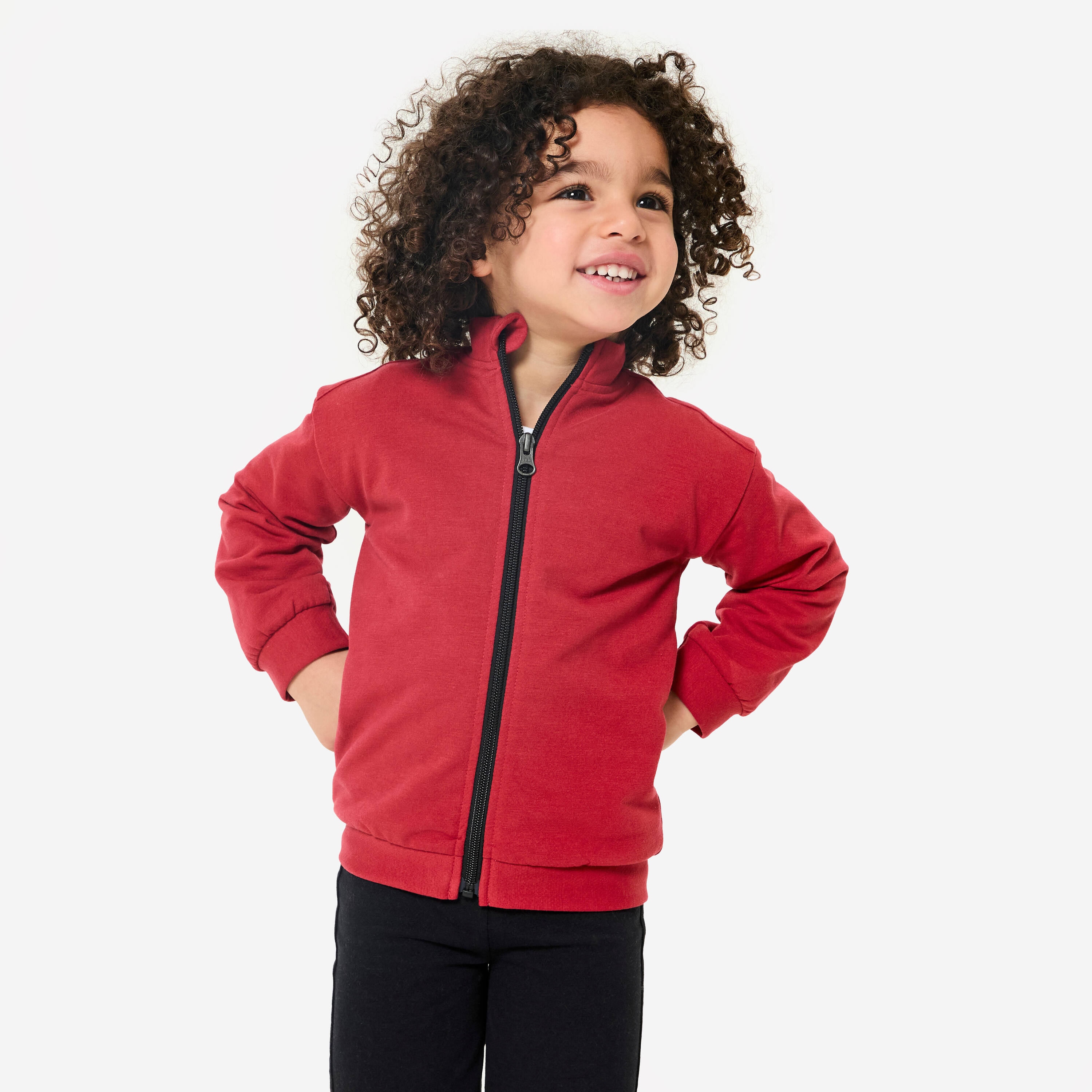 Kids' Warm and Comfortable Tracksuit - Red/Black -  2