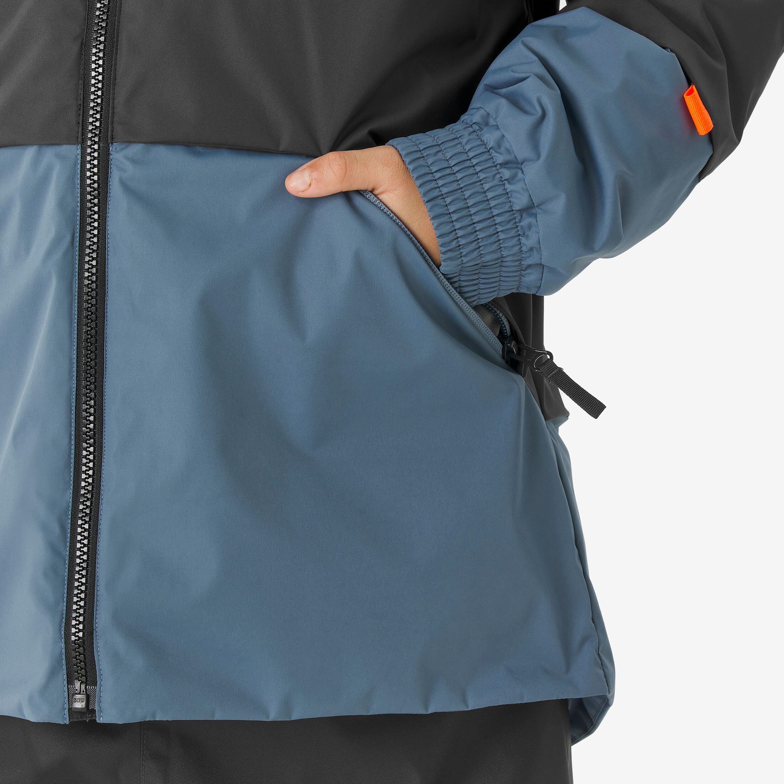 Kids’ warm ski jacket, 5-15 years, SKI100 - Blue and Grey