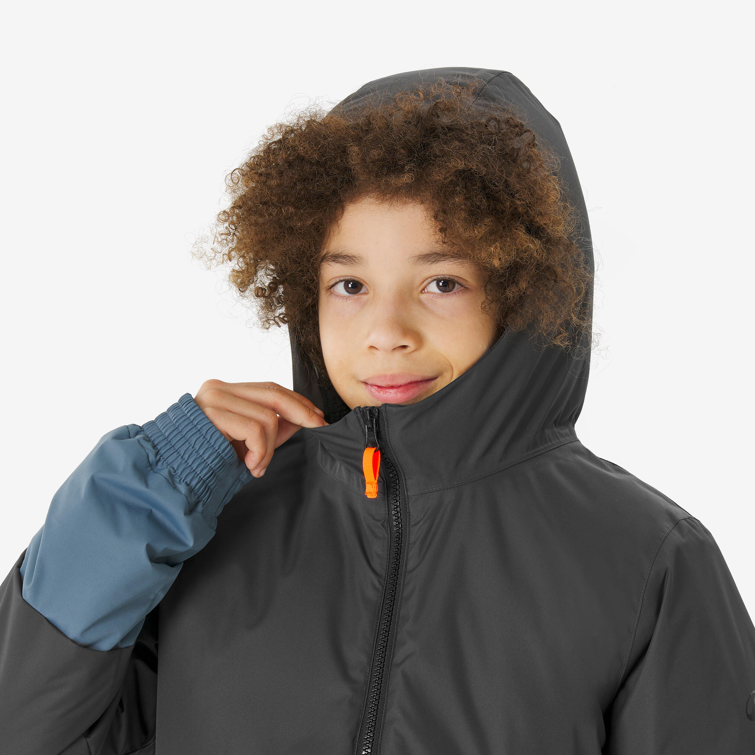 Kids’ warm ski jacket, 5-15 years, SKI100 - Blue and Grey