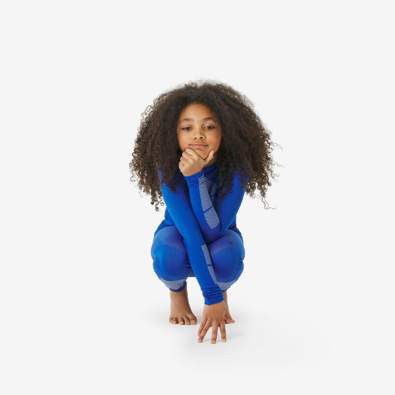 Sous-vêtement Thermique De Ski Enfant, BL 500 Bleu WEDZE