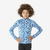 Tee shirt ski de fond enfant manches longues enfant, XC S TS 100 camo bleu