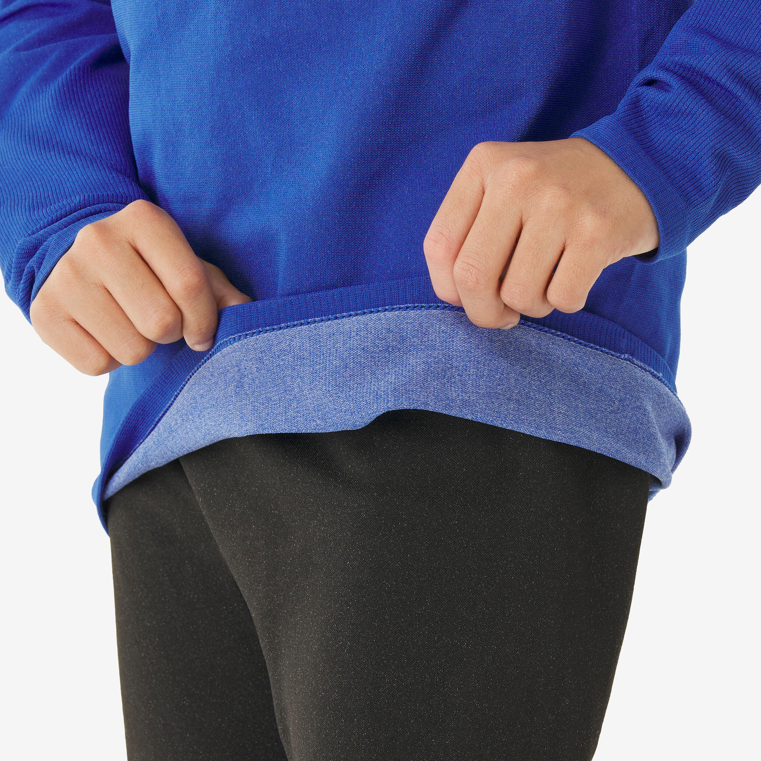 Camisola térmica de Ski Criança BL 500 seamless azul 7/8
