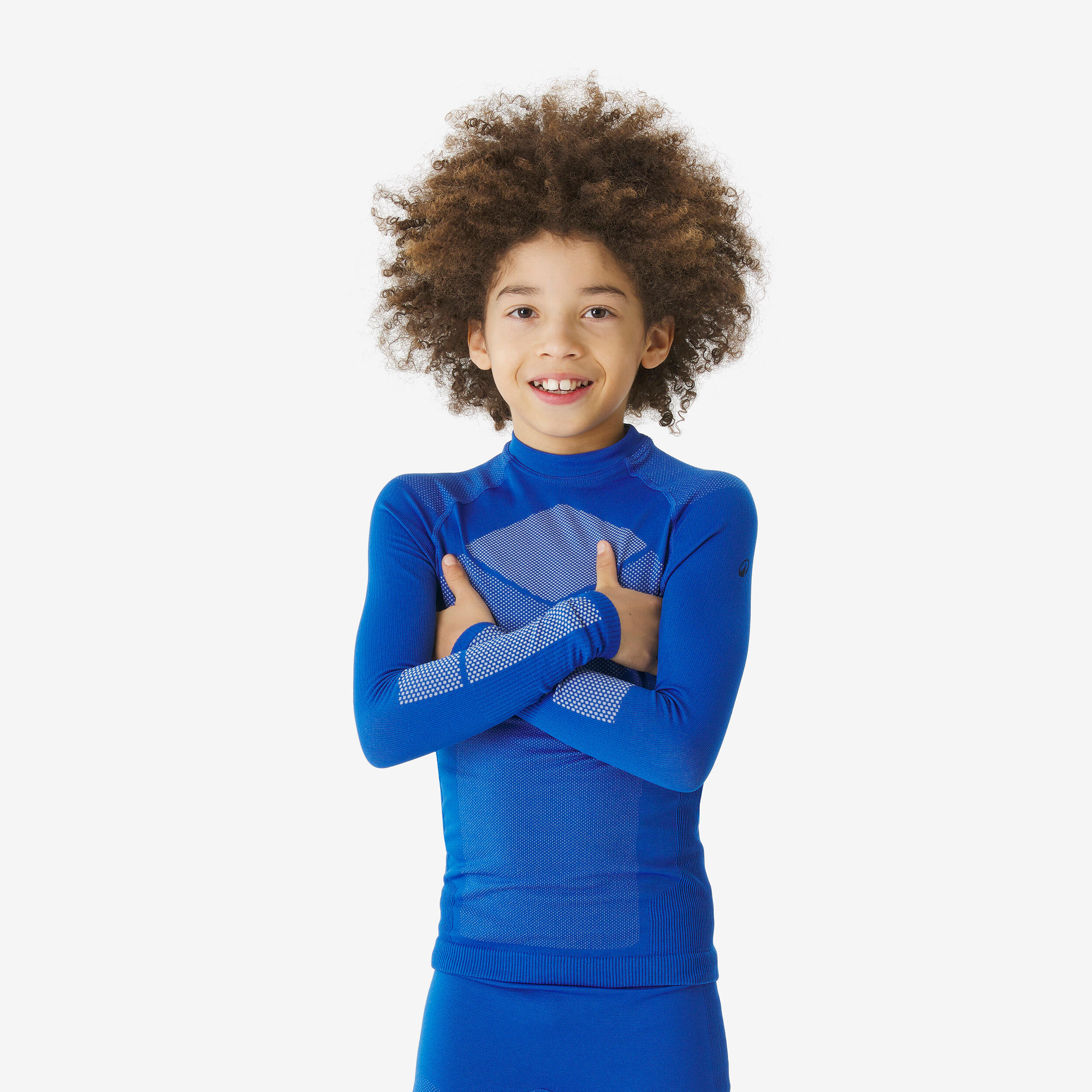 QUECHUA Skiunterwäsche Funktionsshirt Kinder 5 – 15 Jahre warm nahtlos - BL900 blau