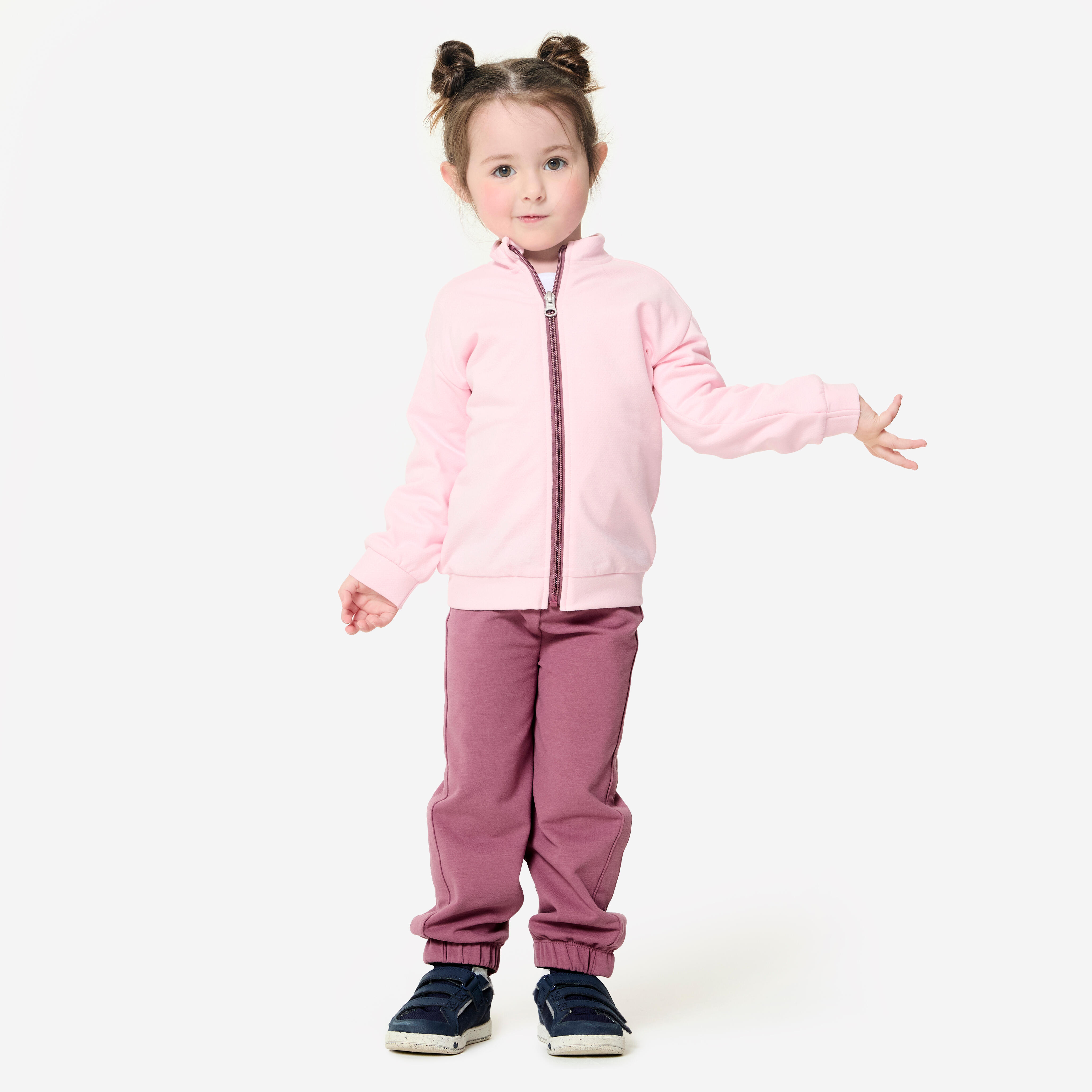 domyos Kids' Warm and Comfortable Tracksuit - Pink/Purple-picture-22
