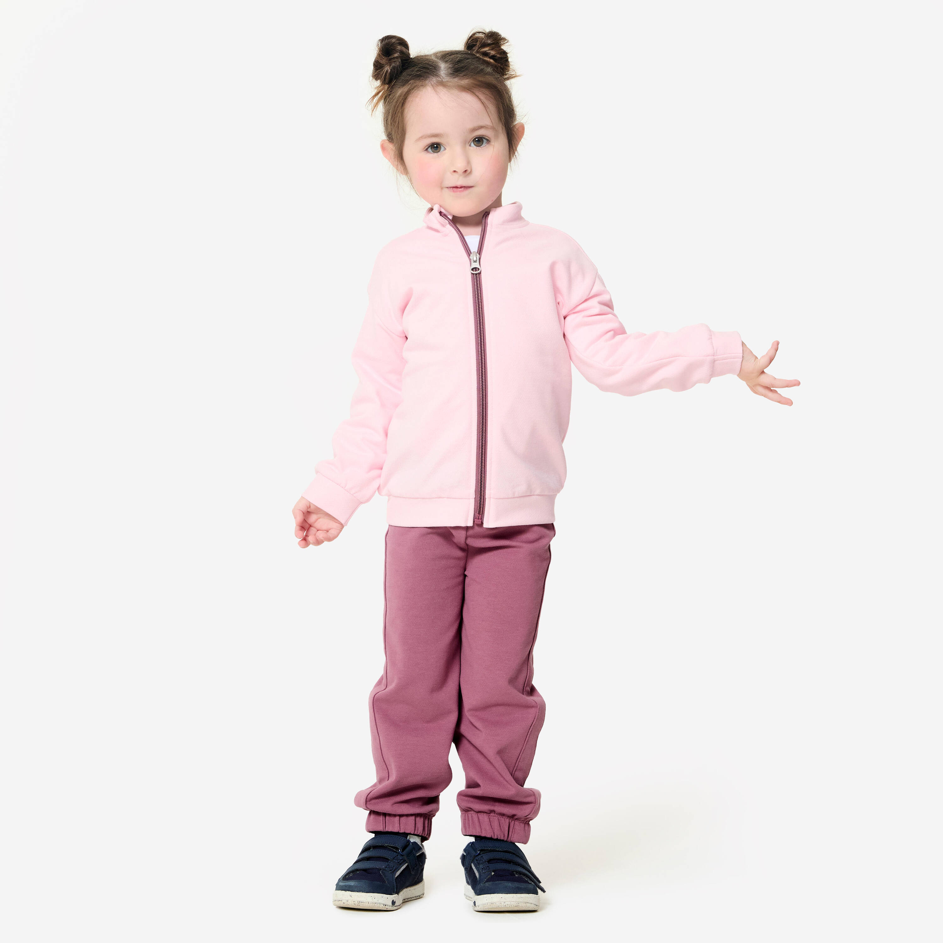Kids' Warm and Comfortable Tracksuit - Pink/Purple -  1