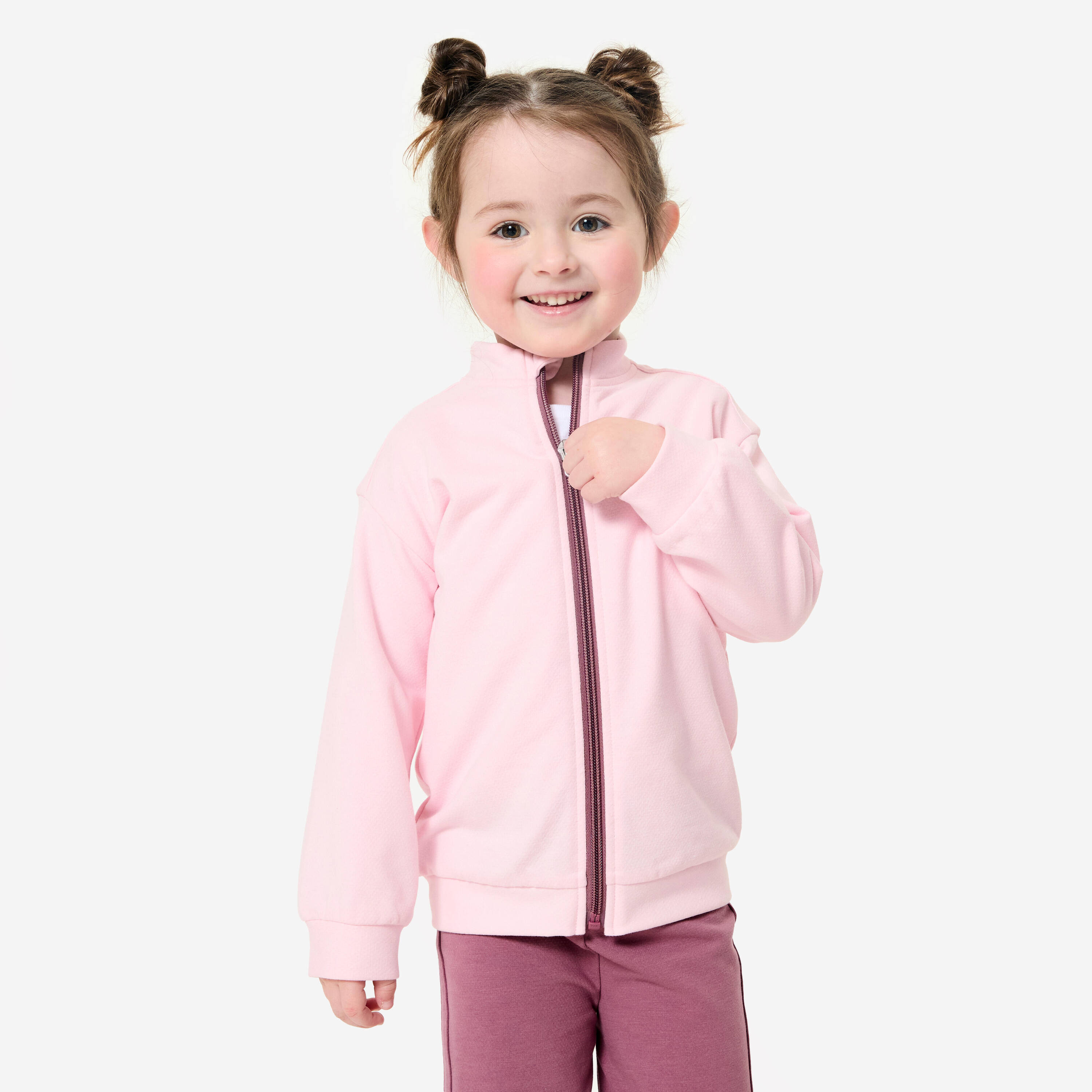 Kids' Warm and Comfortable Tracksuit - Pink/Purple -  2