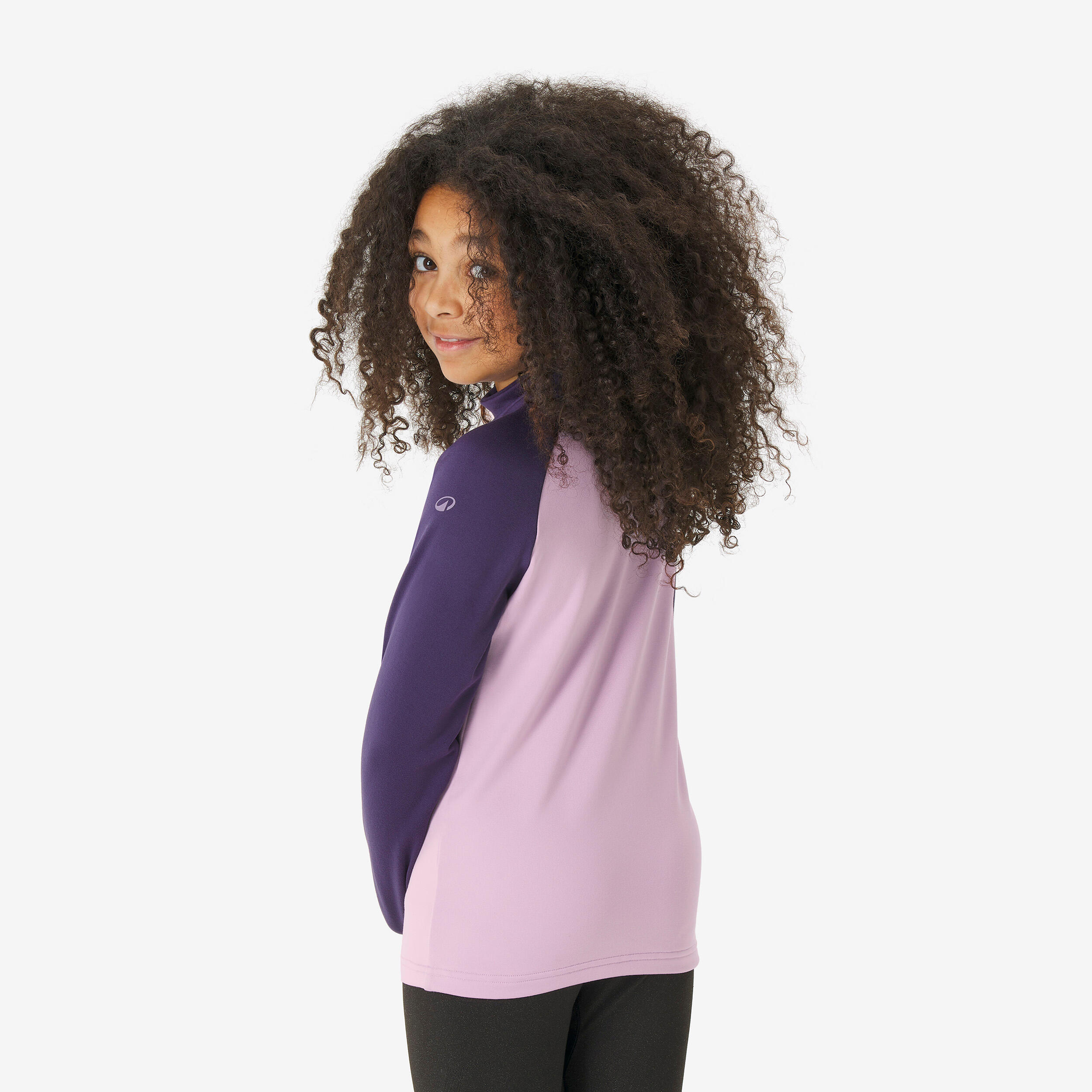 Maglia termica sci bambina 500 viola 7/10