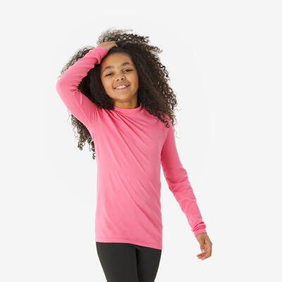 Naadloos thermoshirt bl 500 voor kinderen roze